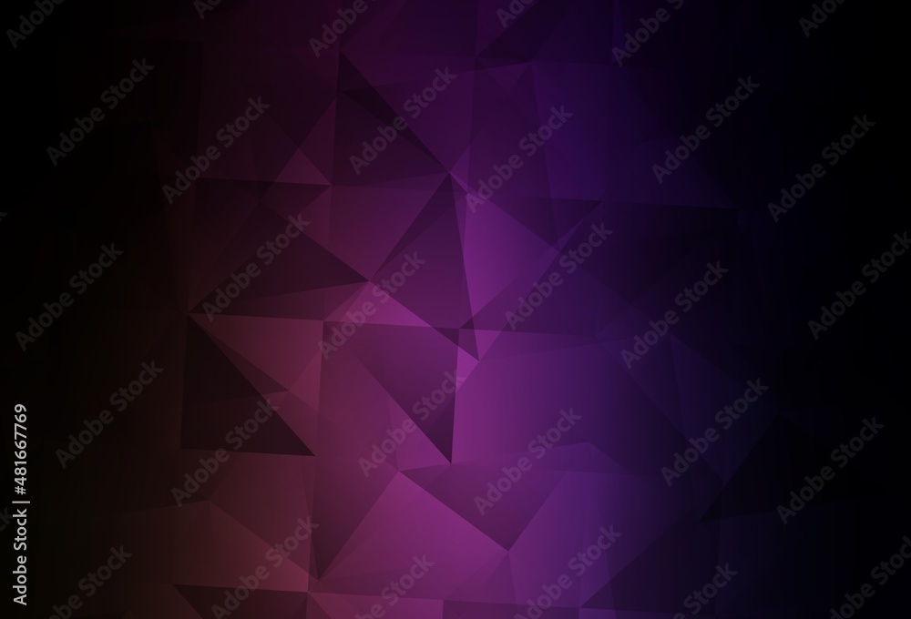 Dark Purple, Pink vector shining triangular background. Dark Purple, Pink vector shining triangular background.