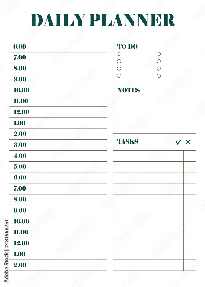 Weekly or daily planner on white background, note paper, to do list, templates retro Trendy scheduler or organizer. Flat vector Weekly or daily planner on white background, note paper, to do list, templates retro Trendy scheduler or organizer. Flat vector