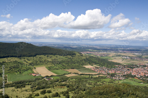 Albvorland mit Bissingen, Schwäbische Alb, Baden-Württemberg, Deutschland