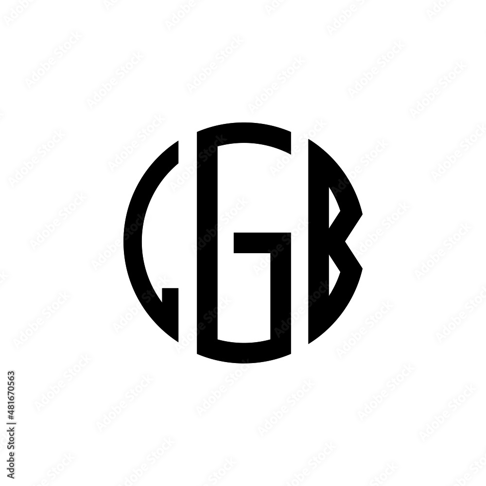 LGB letter logo design. LGB modern letter logo with black background