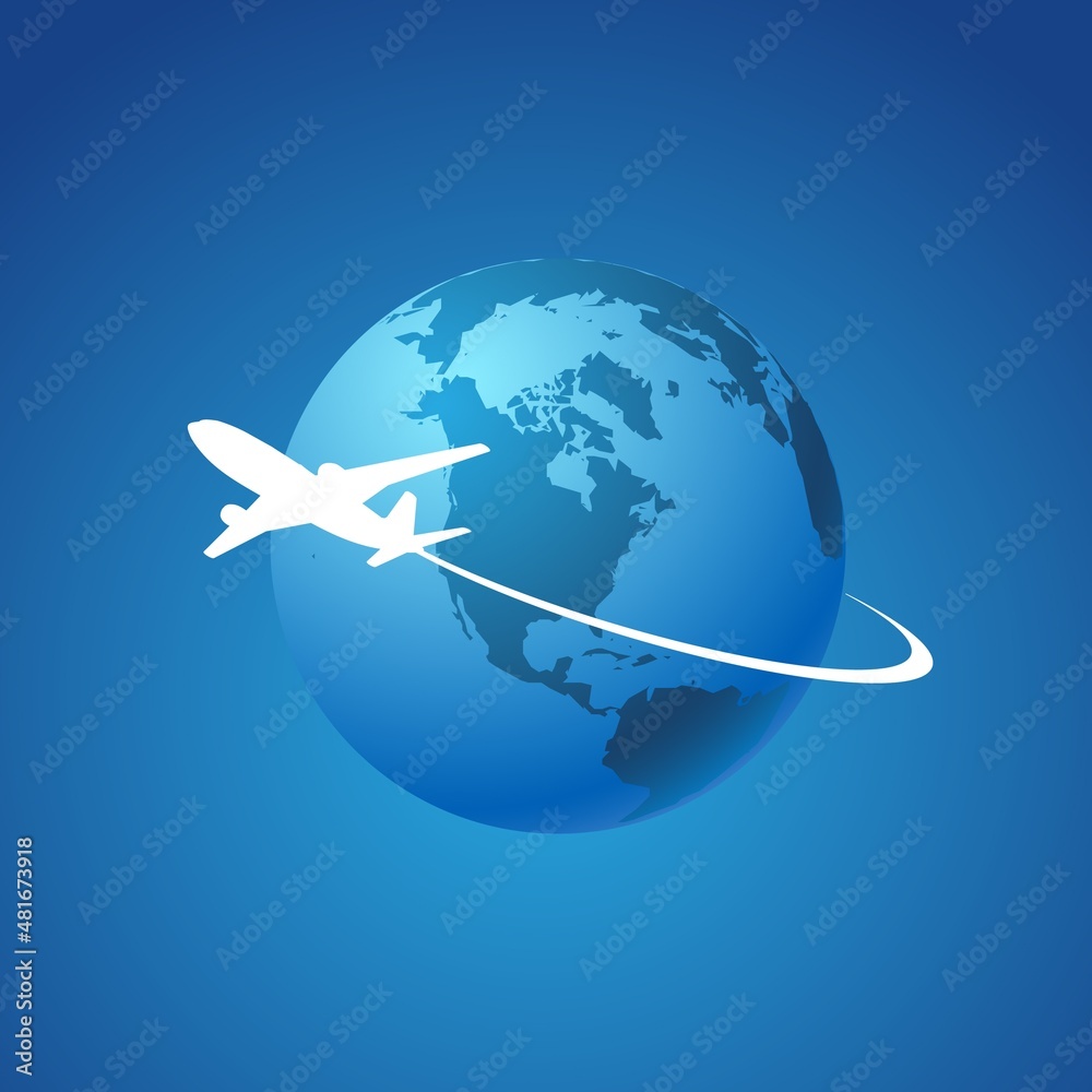 Naklejka premium Airplane symbol concept