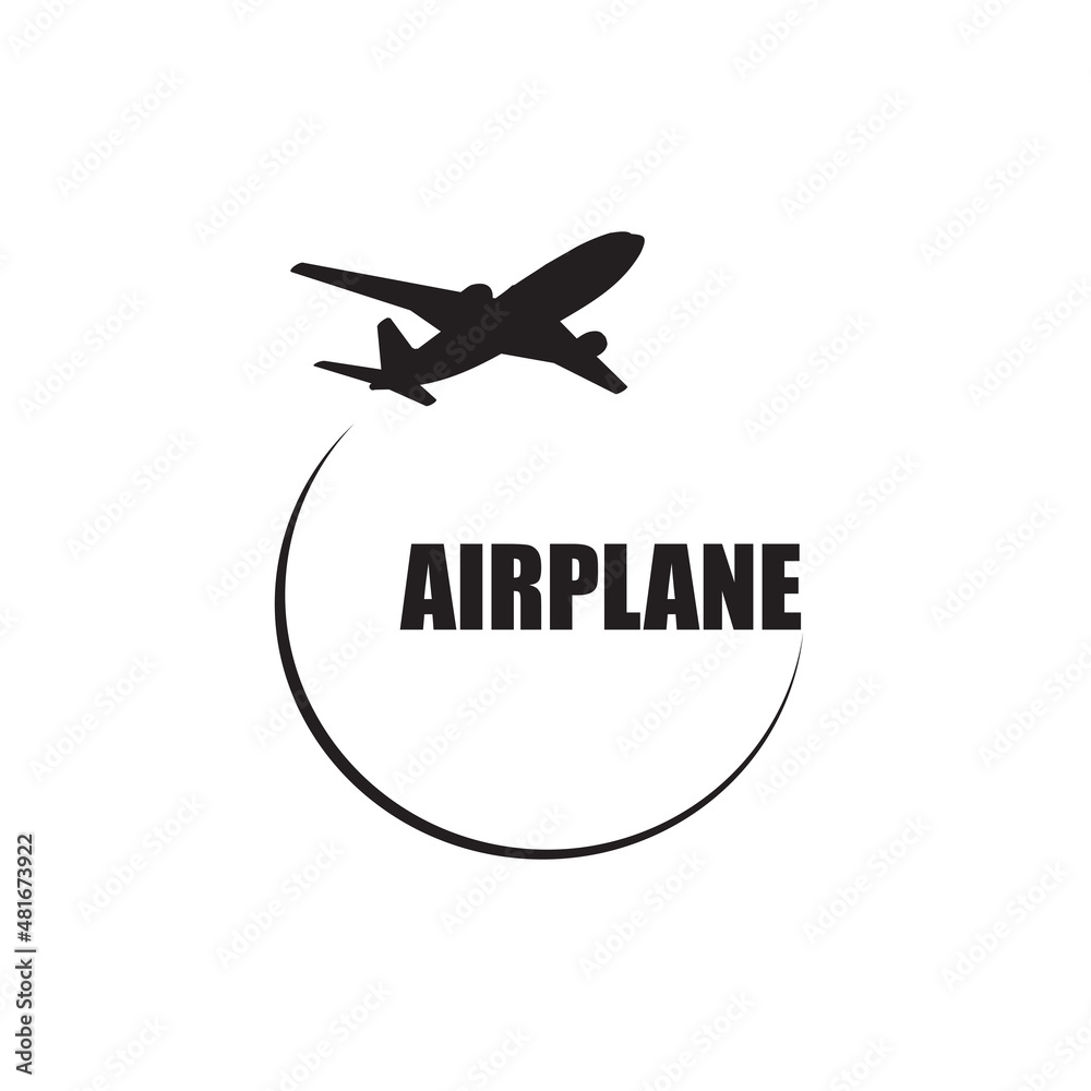 Airplane symbol concept