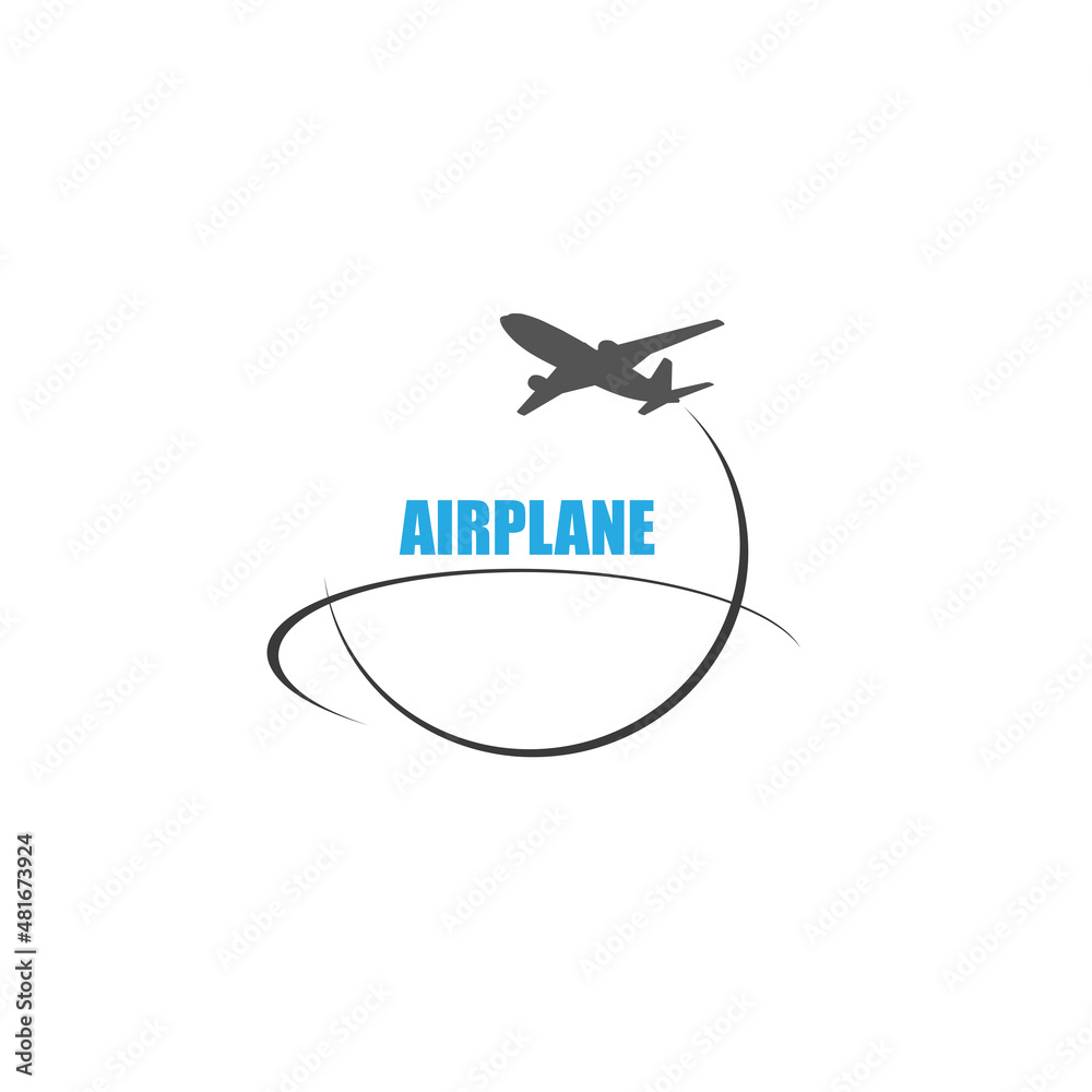 Airplane symbol concept