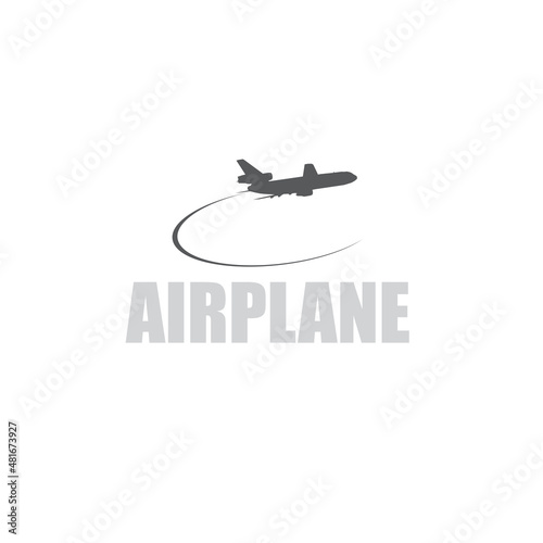 Airplane symbol concept