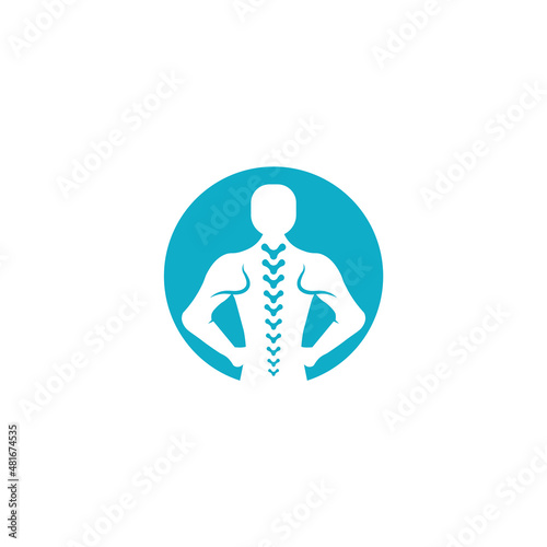human spine treatment logo design