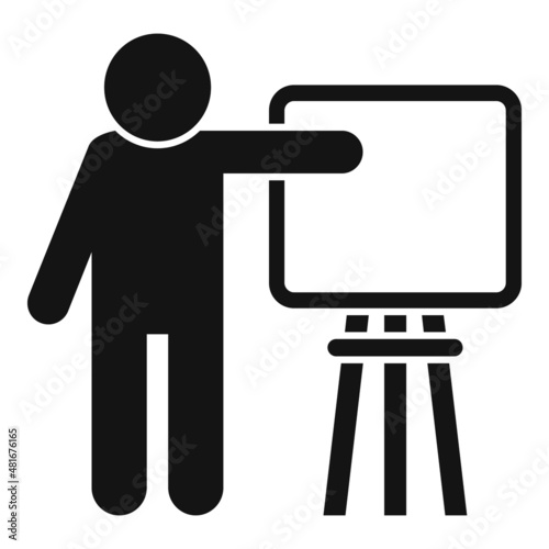 Job mentor icon simple vector. Training help
