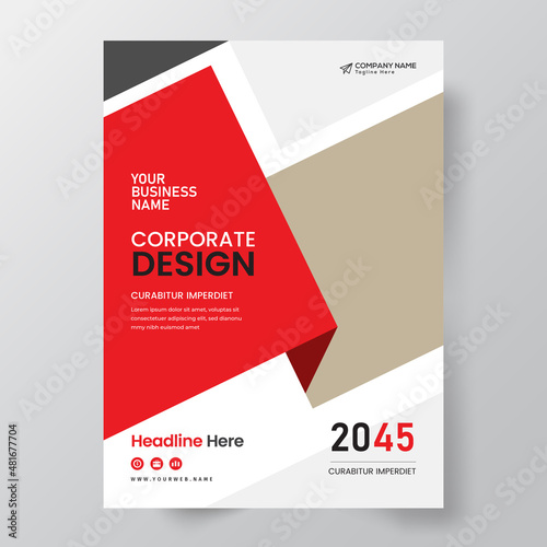 Corporate business flyer template Book Cover Design, Corporate Business flyer template vector design, Flyer Template Geometric shape used for business poster layout,