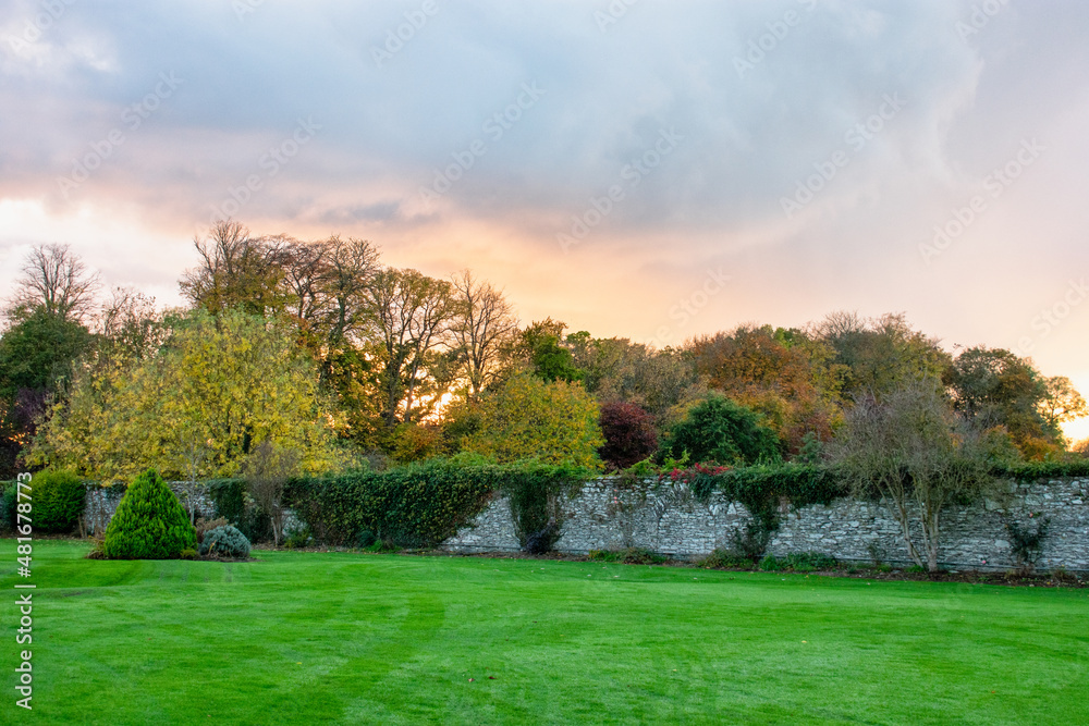 Fototapeta premium Beautiful Sunny at Green Irish Countryside