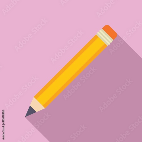 Clothing pencil icon flat vector. Repair tailor