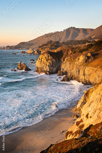 Scenic sunset view at Rocky Creek Point, California