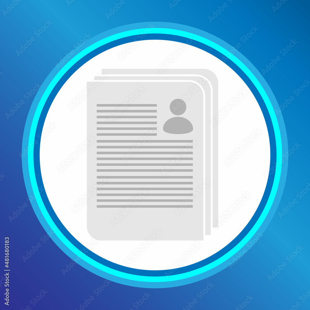 Contract & document icon. Document, Agreement text. Contract conditions, research approval, Agreement Contract