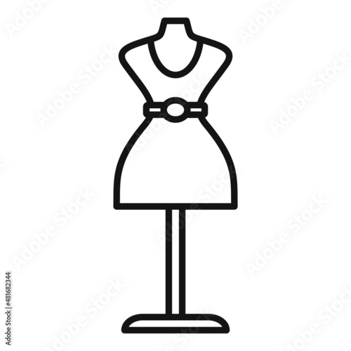 Clothing mannequin icon outline vector. Repair tailor