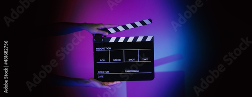 Photography Blurry images of movie slate or clapper board