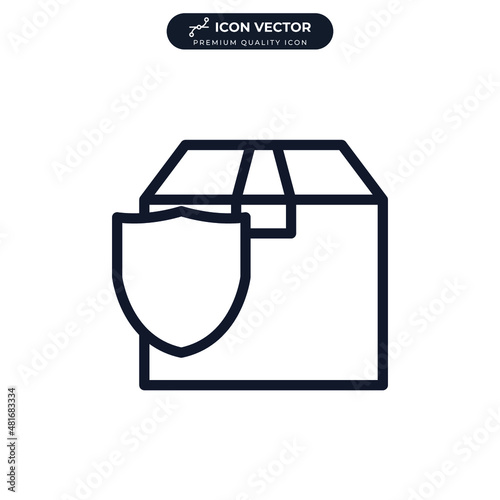 safe packaging icon symbol template for graphic and web design collection logo vector illustration