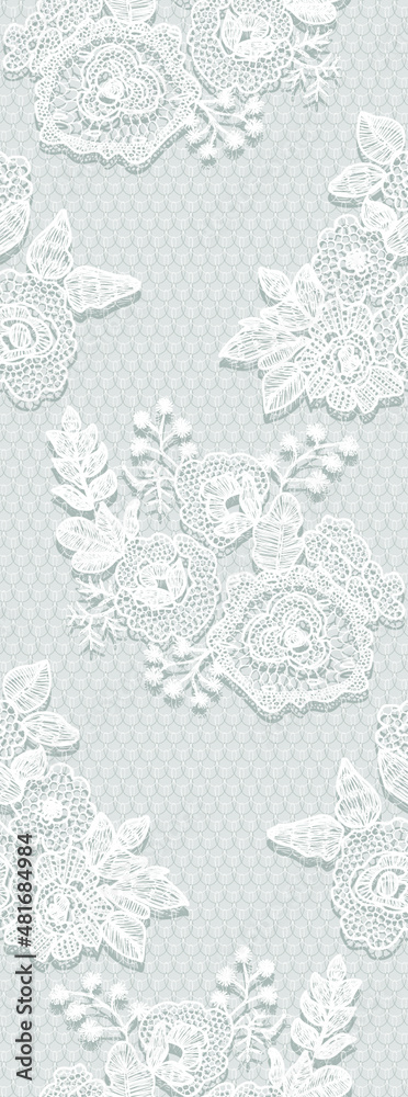 Seamless Vector White Lace Pattern Stock Vector | Adobe Stock