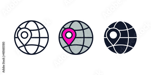 global logistic icon symbol template for graphic and web design collection logo vector illustration