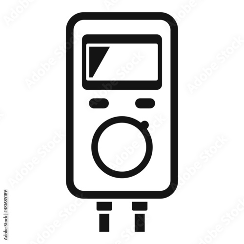 Service multimeter icon simple vector. Phone broken