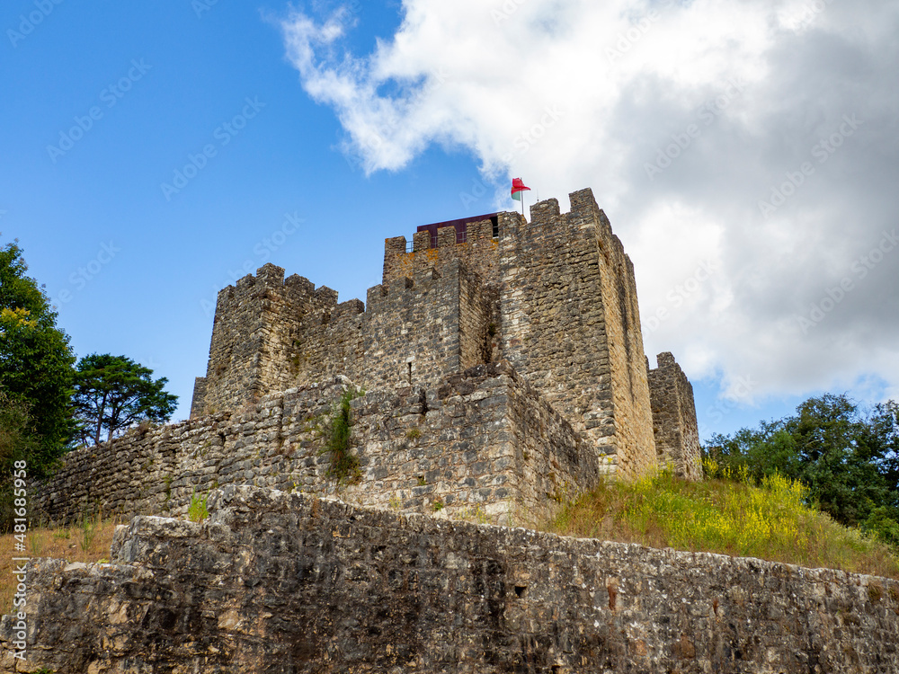 Castle in the medieval castle of Pombal, Portugal. Heritage and history.