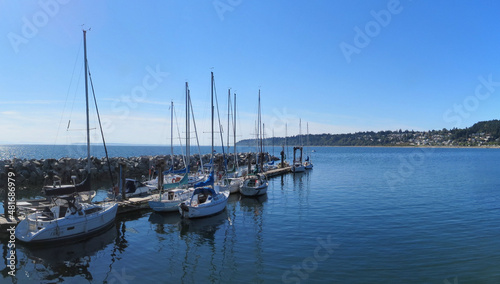 White Rock marina in summer sunshine