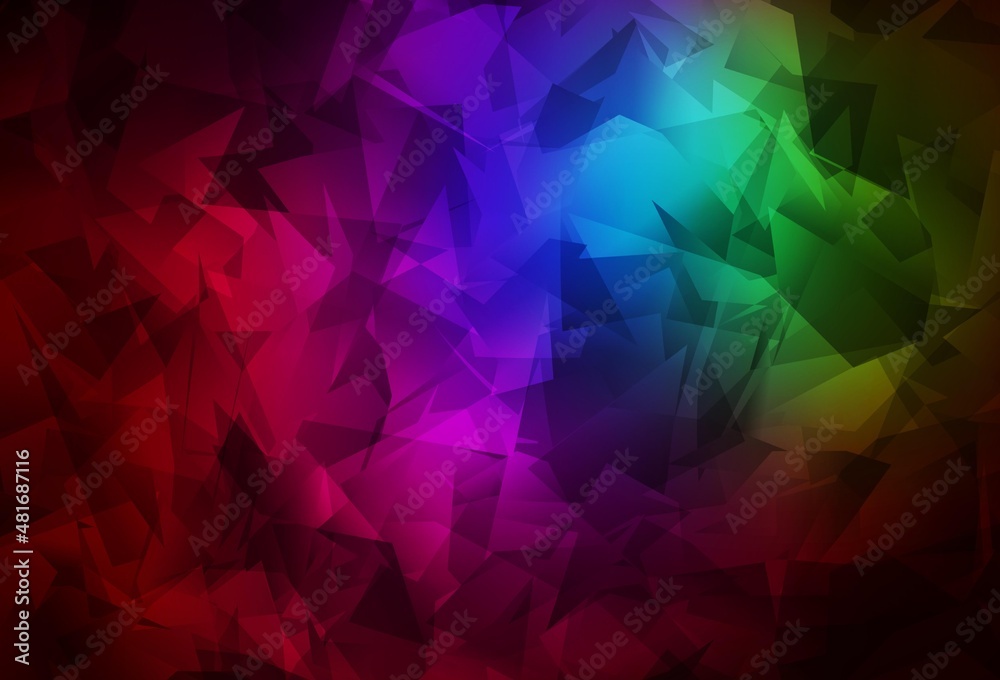 Obraz premium Dark Multicolor vector abstract polygonal pattern.