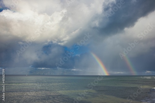 Double rainbow over Molokai, Hawaii 
