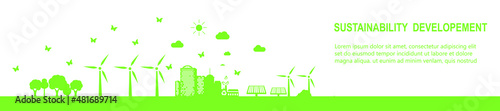 Banner background for Eco friendly, Sustainability development concept and World environmental day,