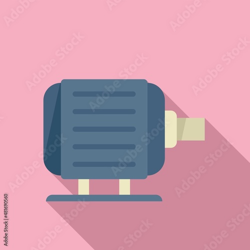 Station pump icon flat vector. Motor system