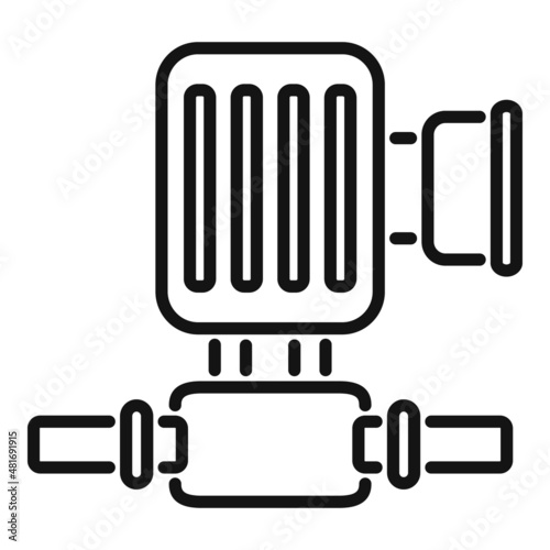 Valve pump icon outline vector. Engine motor
