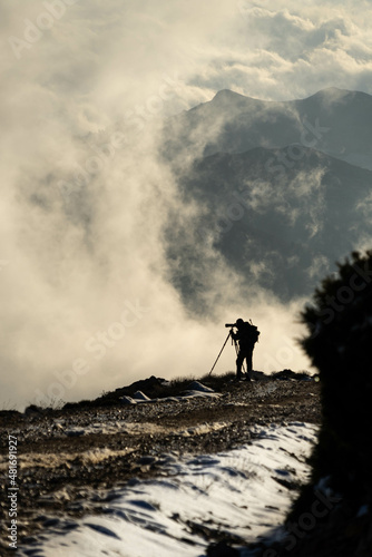 Photographer shootinng at the mountain. © Francisco