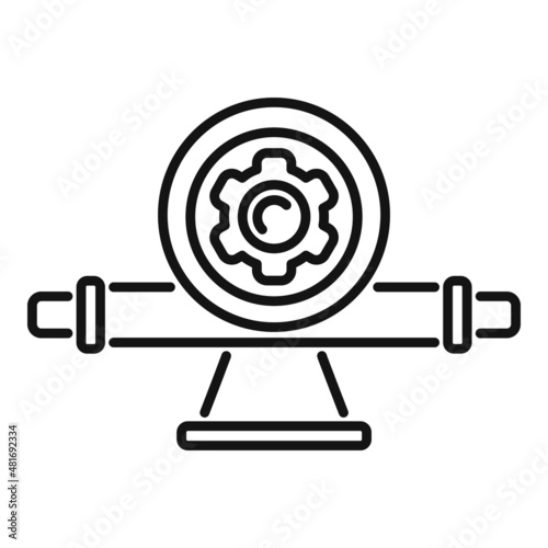 Gaude pump icon outline vector. Water motor