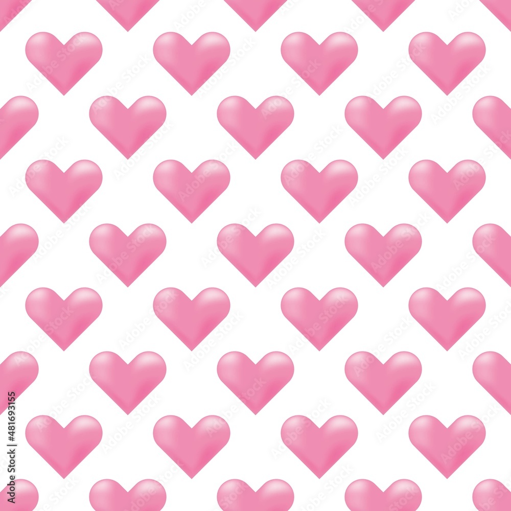 Heart seamless pattern background. Valentine's Day.