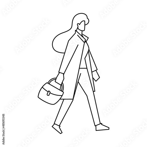 Isolated woman shop people activities vector illustration