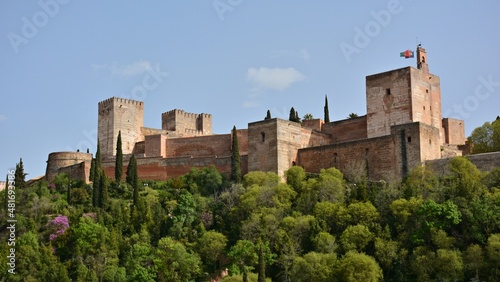 Varias vistas panorámicas de la Alhambra de Granada