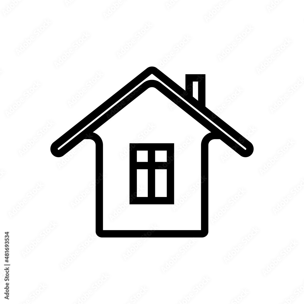 Isolated vector image on a white background. Home vector icon to be used in web applications, mobile applications and print media.