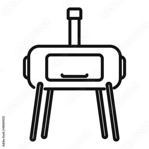 Lunch smokehouse icon outline vector. Bbq grill