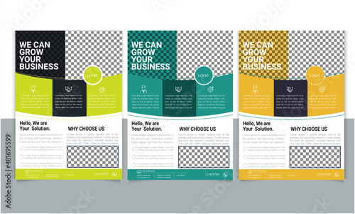 Corporate Business flyer template vector design, Flyer Template Geometric shape used for business poster layout, IT Company flyer, corporate banners, and leaflets. Graphic design layout.