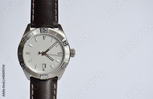 Men's watch on a white background.