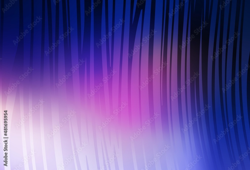 Dark Pink, Blue vector texture with wry lines.