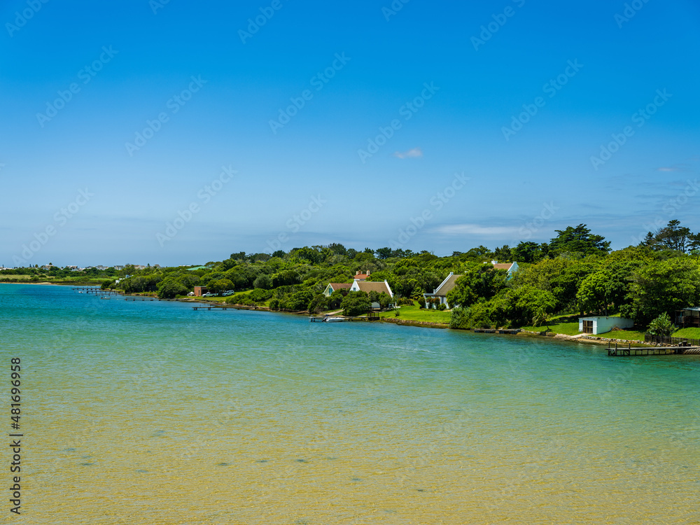 Houses on the Kromrivier bank in Oyster Bay St Francis Bay South Africa