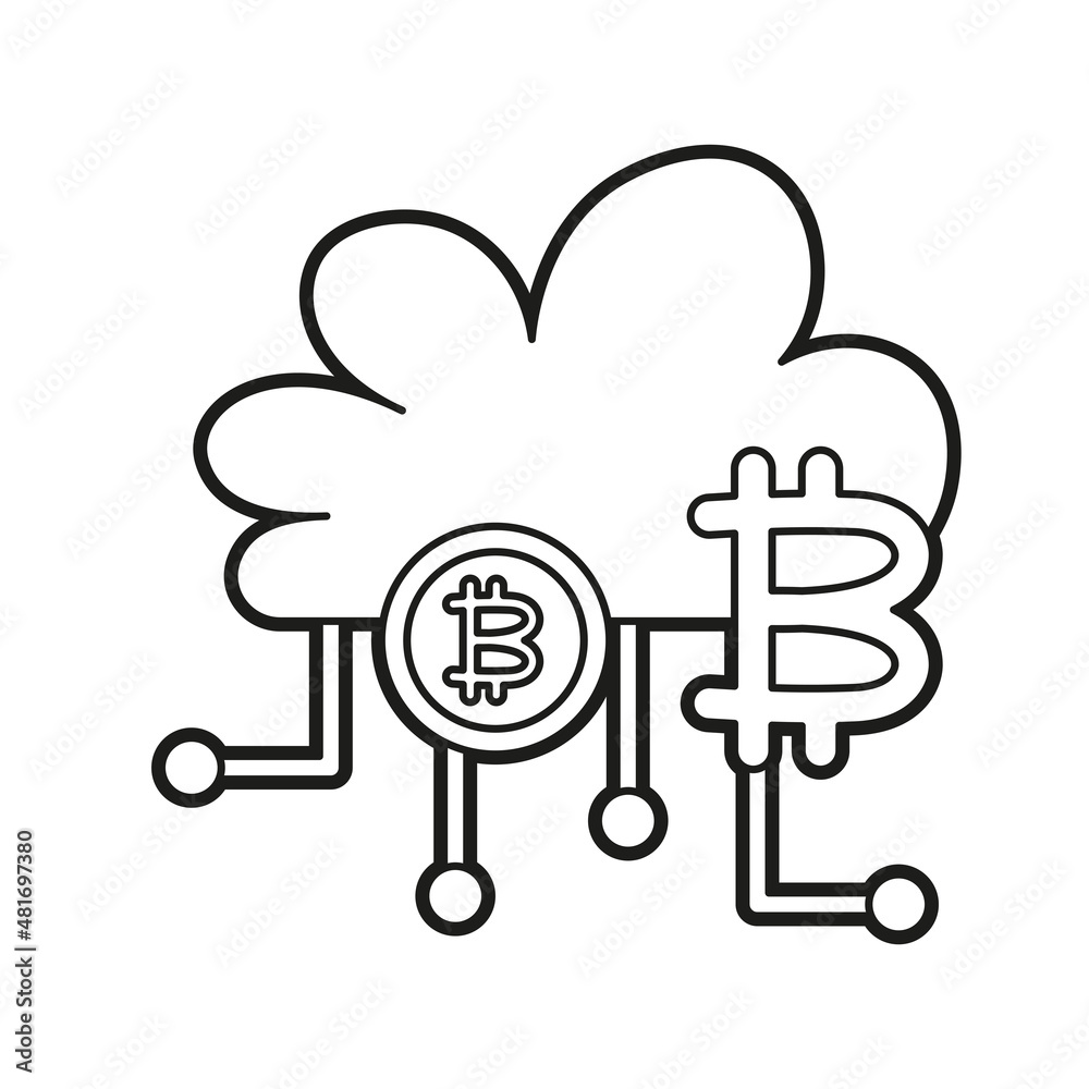 Isolated bitcoin concept Crypto currency Vector illustration Isolated bitcoin concept Crypto currency Vector illustration