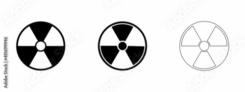 Radioactive icon vector. Radiation symbol.
