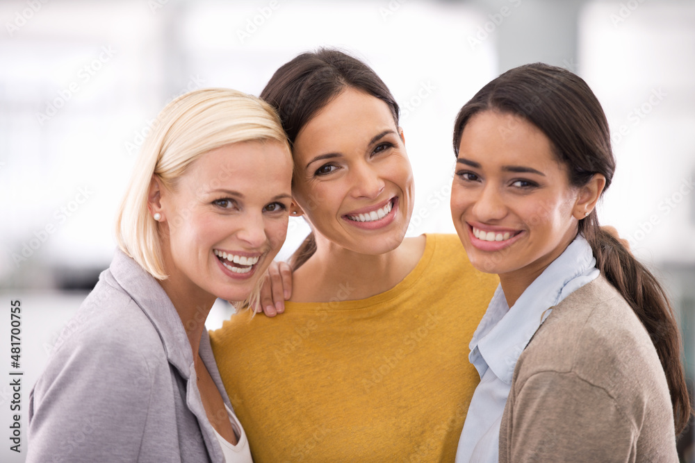 The best in the business. Cropped portrait of three businesswomen standing in the office. The best in the business. Cropped portrait of three businesswomen standing in the office.