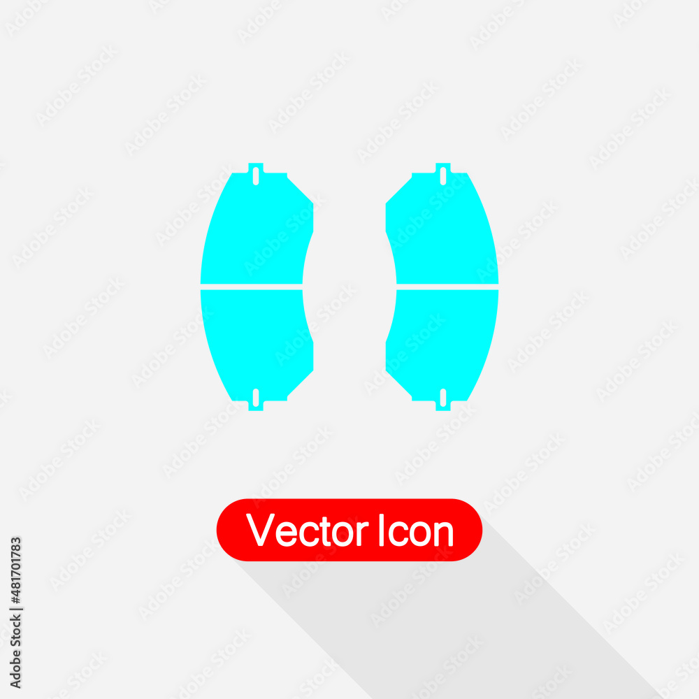 Fototapeta premium Car Brake Pad Icon Vector Illustration Eps10