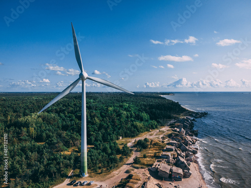 Northern Fort and Liepāja Fortress with wind turbine