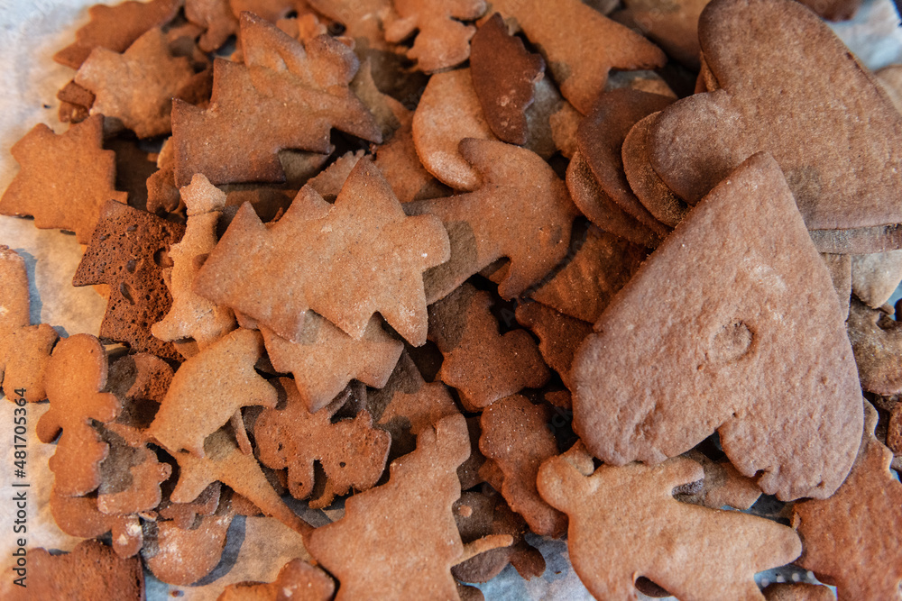 Gingerbread fresh from the oven, ready for decoration. Gingerbread fresh from the oven, ready for decoration.