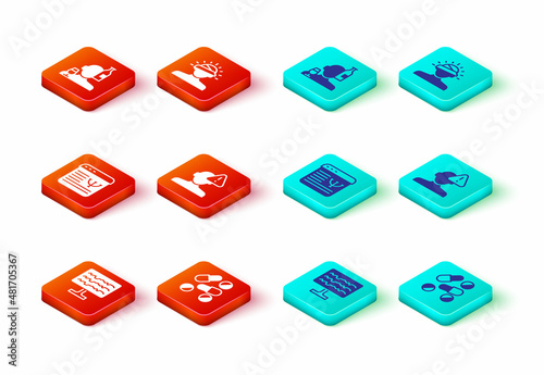 Set Encephalogram, Medicine pill or tablet, Online psychological counseling, Finding problem psychology, Concussion, headache and Alcoholism icon. Vector