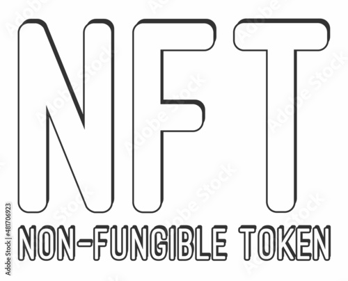 NFT Non-Fungible Tokens Digital Art Concept