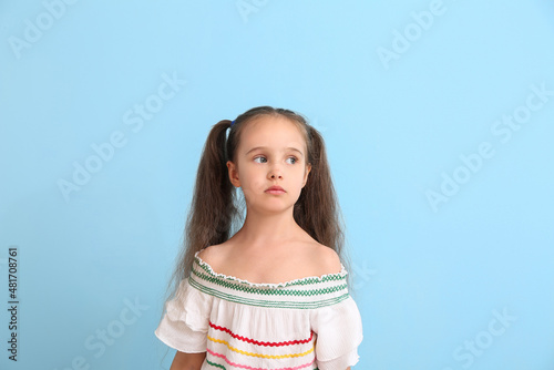 Portrait of cute little gir...