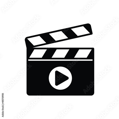 clapper icon vector movie video sign