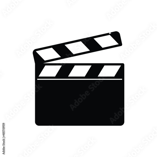 clapper icon vector movie video sign